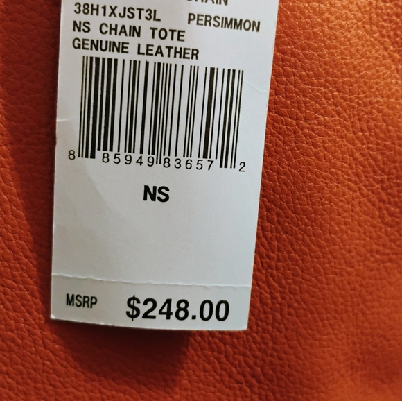 Michael Kors Burnt Orange Tote Bag NWT Retail $248 - Picture 7 of 7